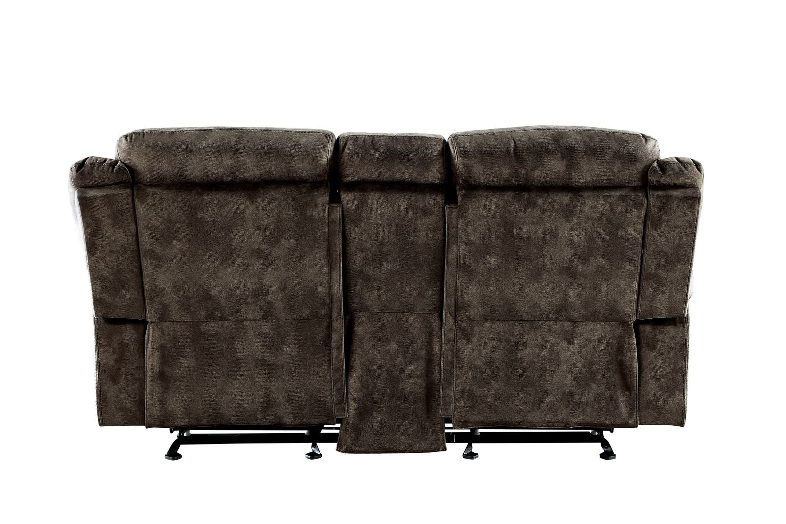 Zubaida Loveseat w/Console (Glider & Motion), 2-Tone Chocolate Velvet 55021