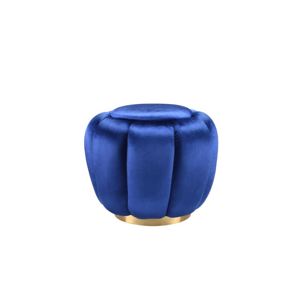 Heiress Ottoman, Sapphire Blue Velvet 96464
