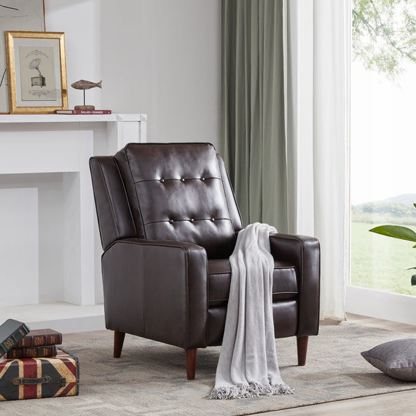 Push Back Recliner Manual Armchair with Medieval style Accent Chair for Living Room, Bedroom, Home Office