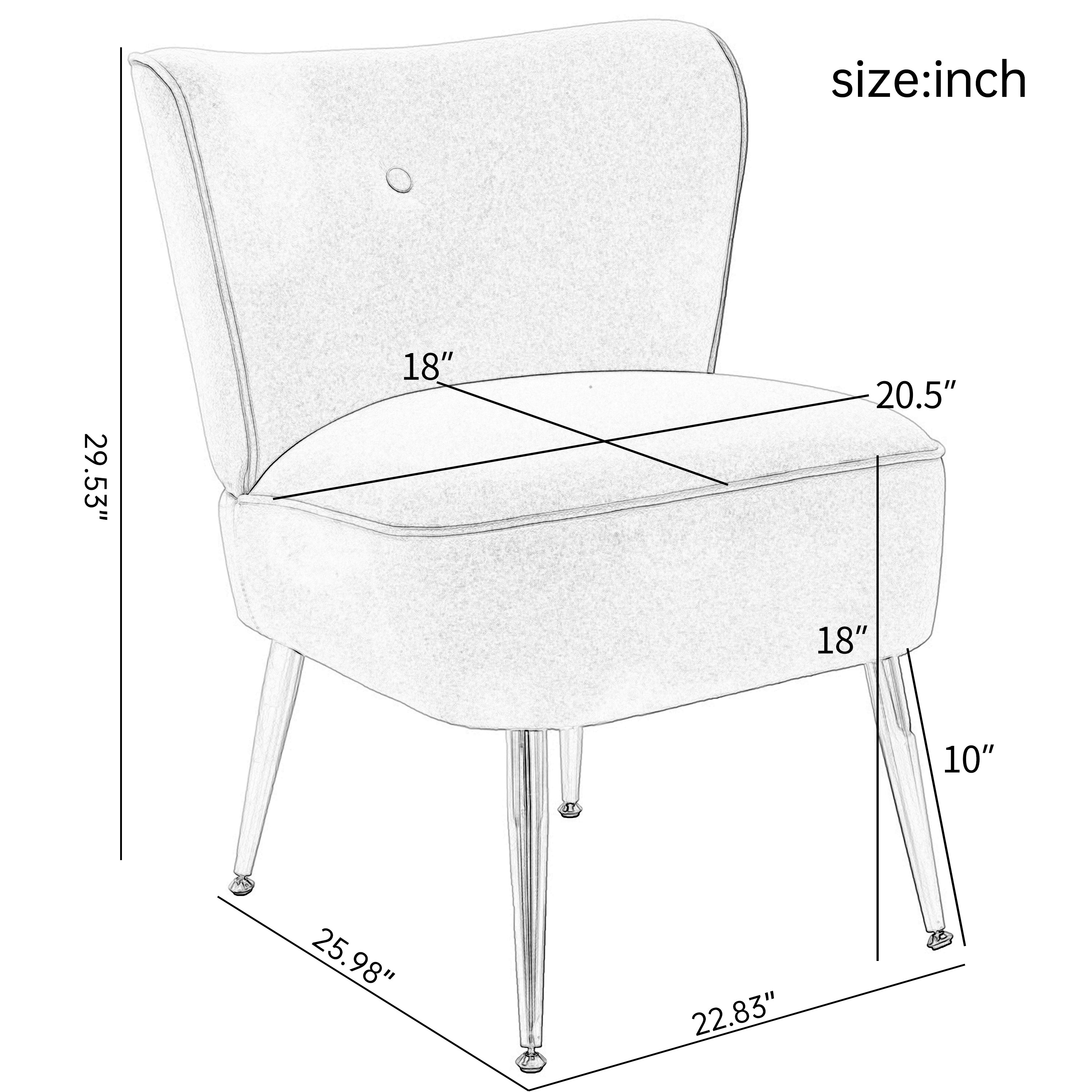 Accent Living Room Side Wingback Chair Ginger Velvet Fabric Upholstered Seat Chairs Occasional Bedroom  Leisure Chairs