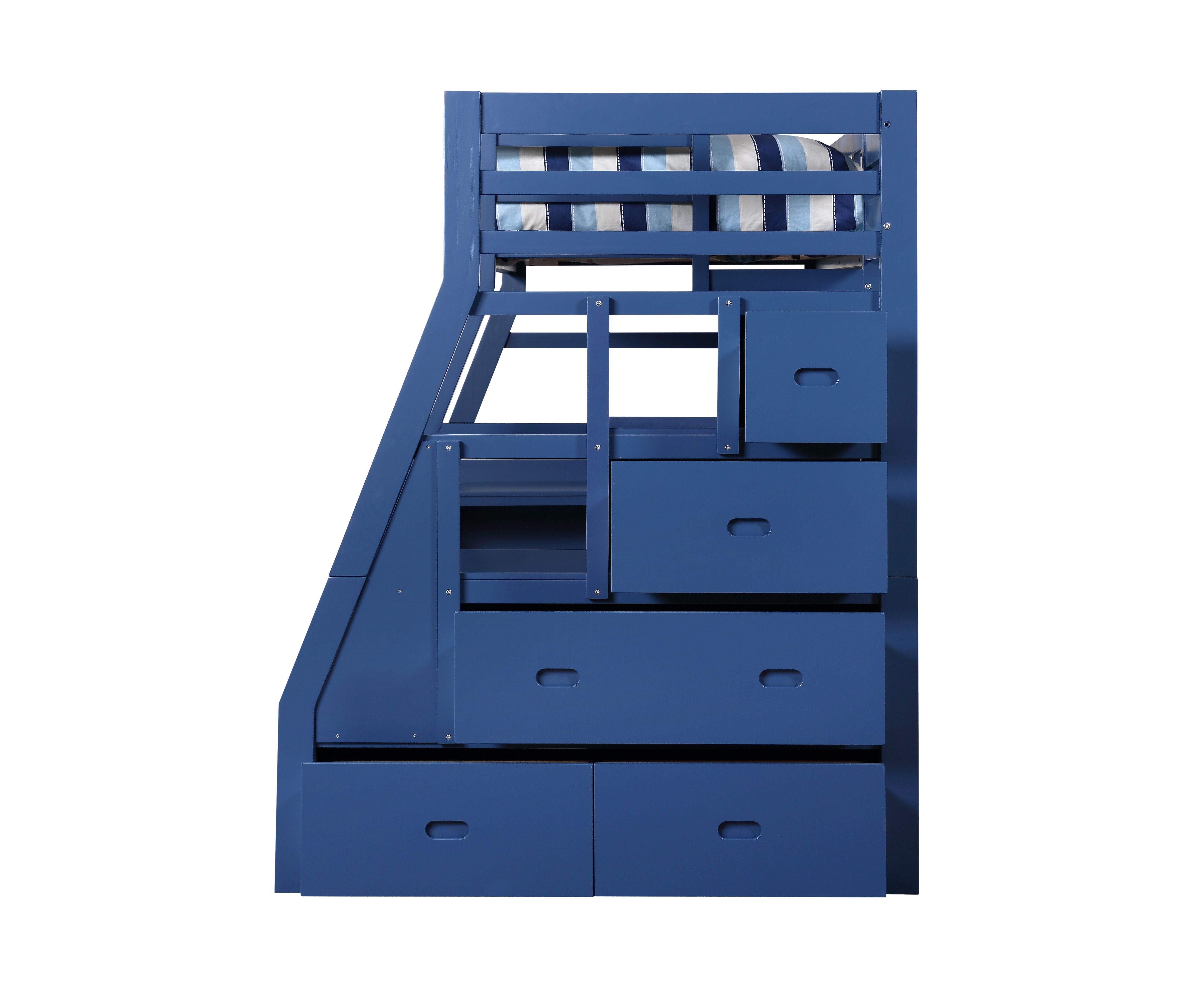 Jason II Storage Twin Loft Bed (1Set/4Ctn), Navy Blue 37455