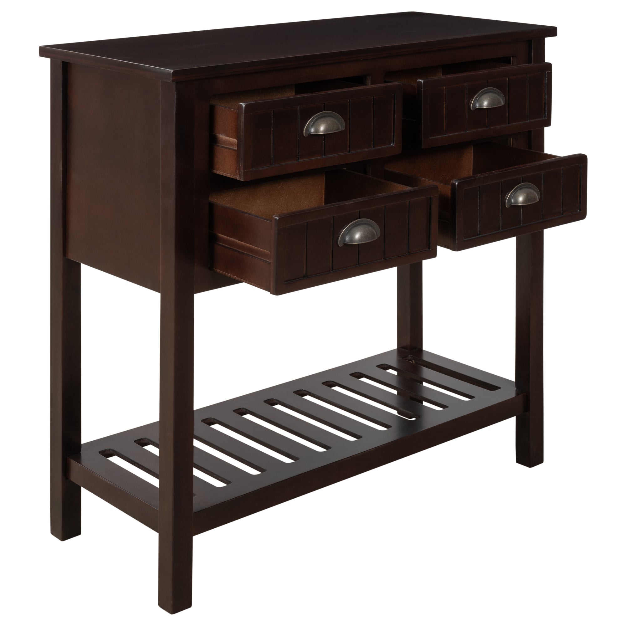 Cambridge Series Buffet Sideboard Console Table with Bottom Shelf (Espresso)