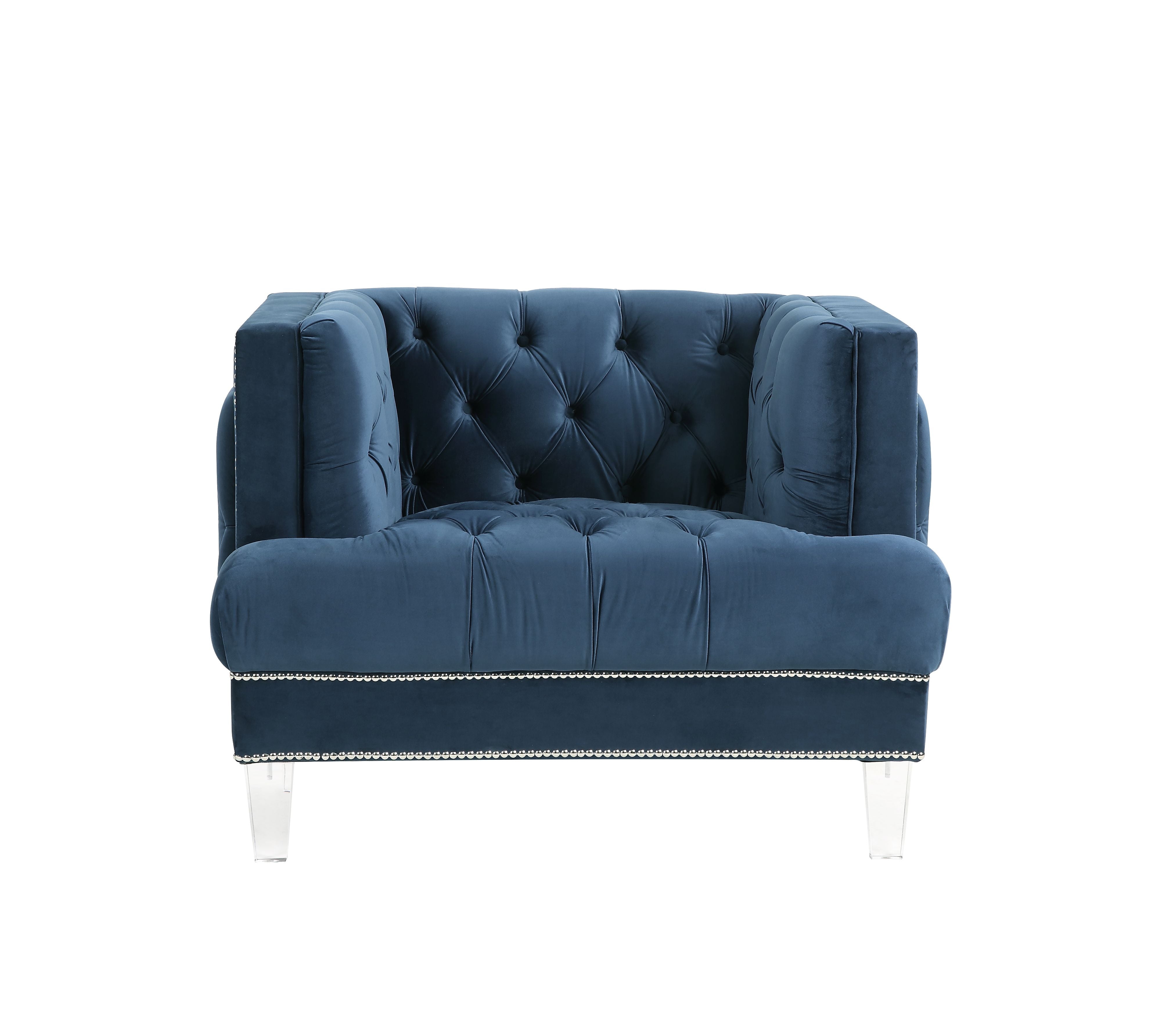 Ansario Chair, Blue Velvet 56457