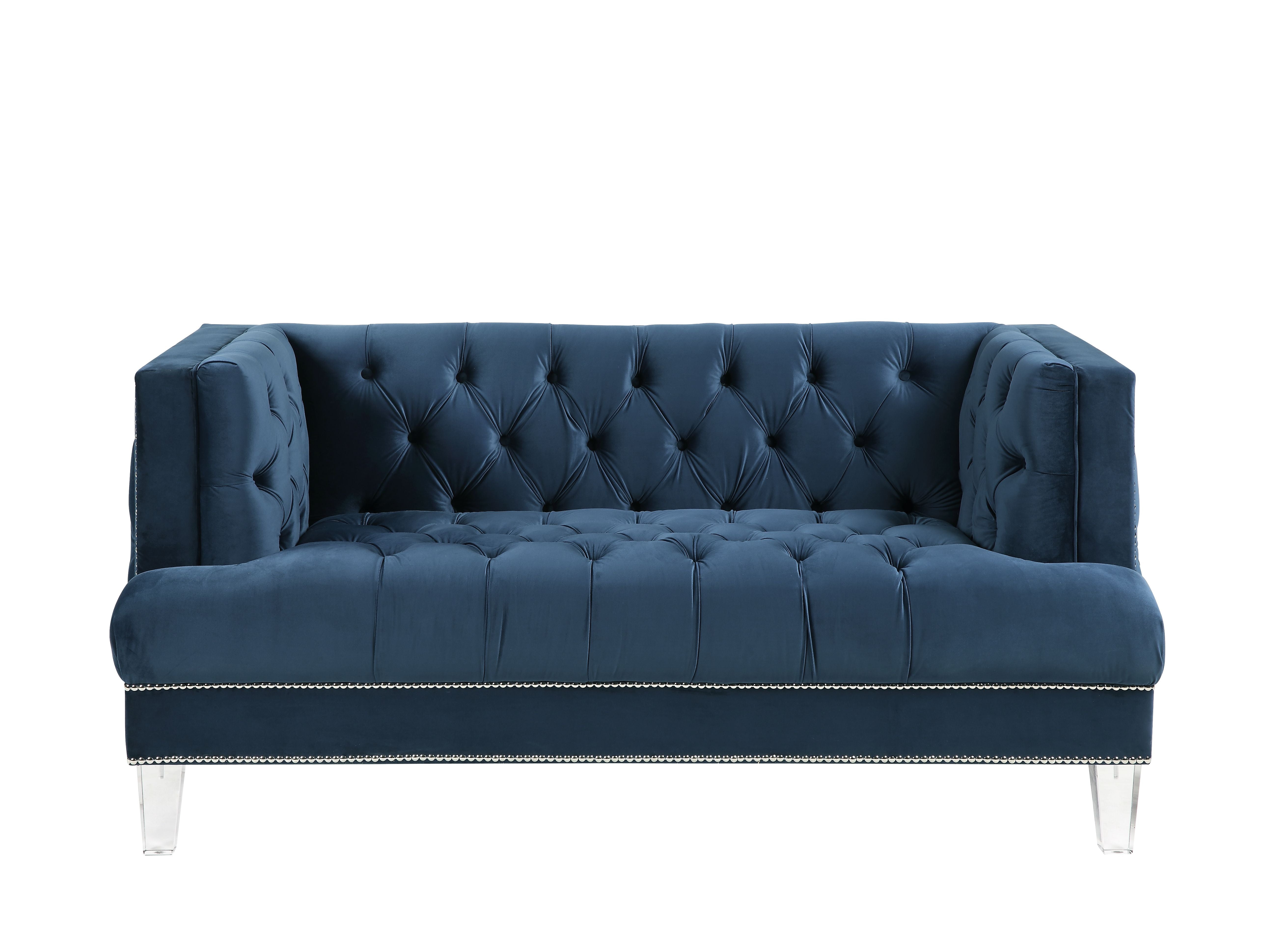 Ansario Loveseat, Blue Velvet 56456