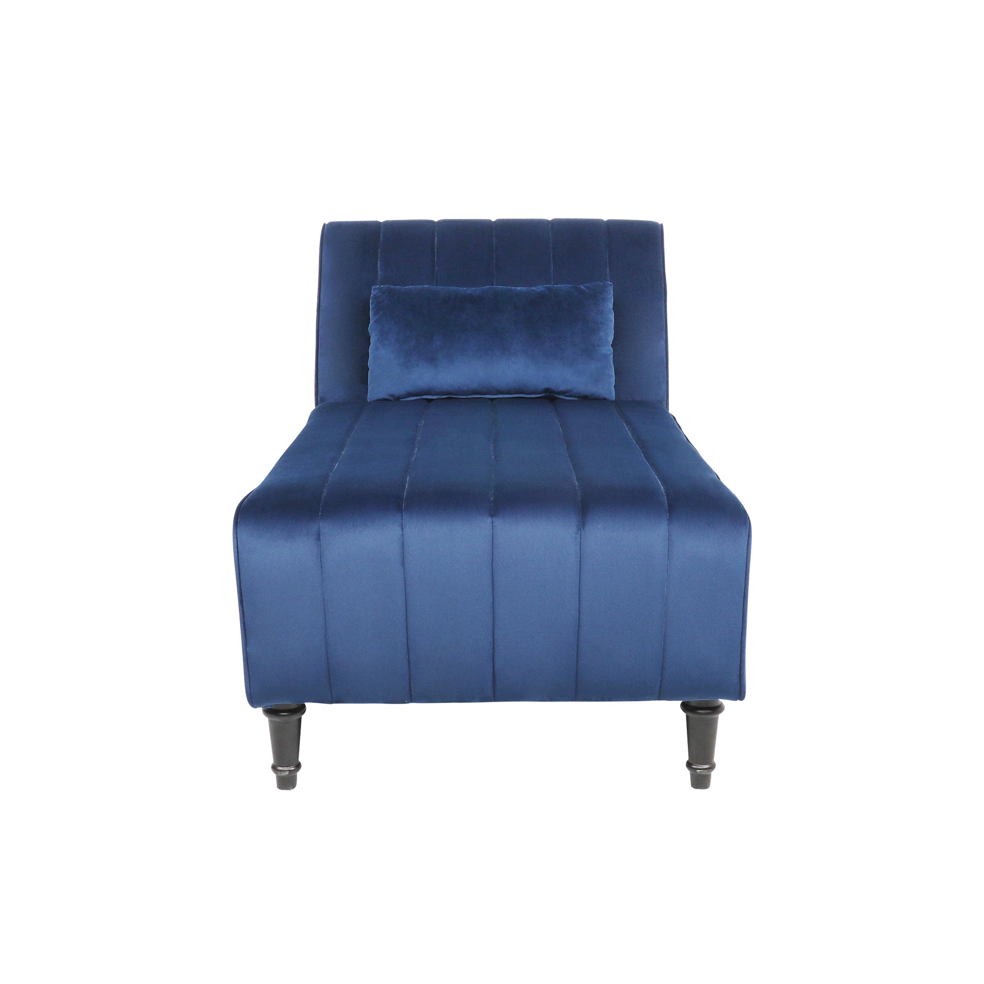 Chairone Armless Velvet Fabric Chaise Lounge