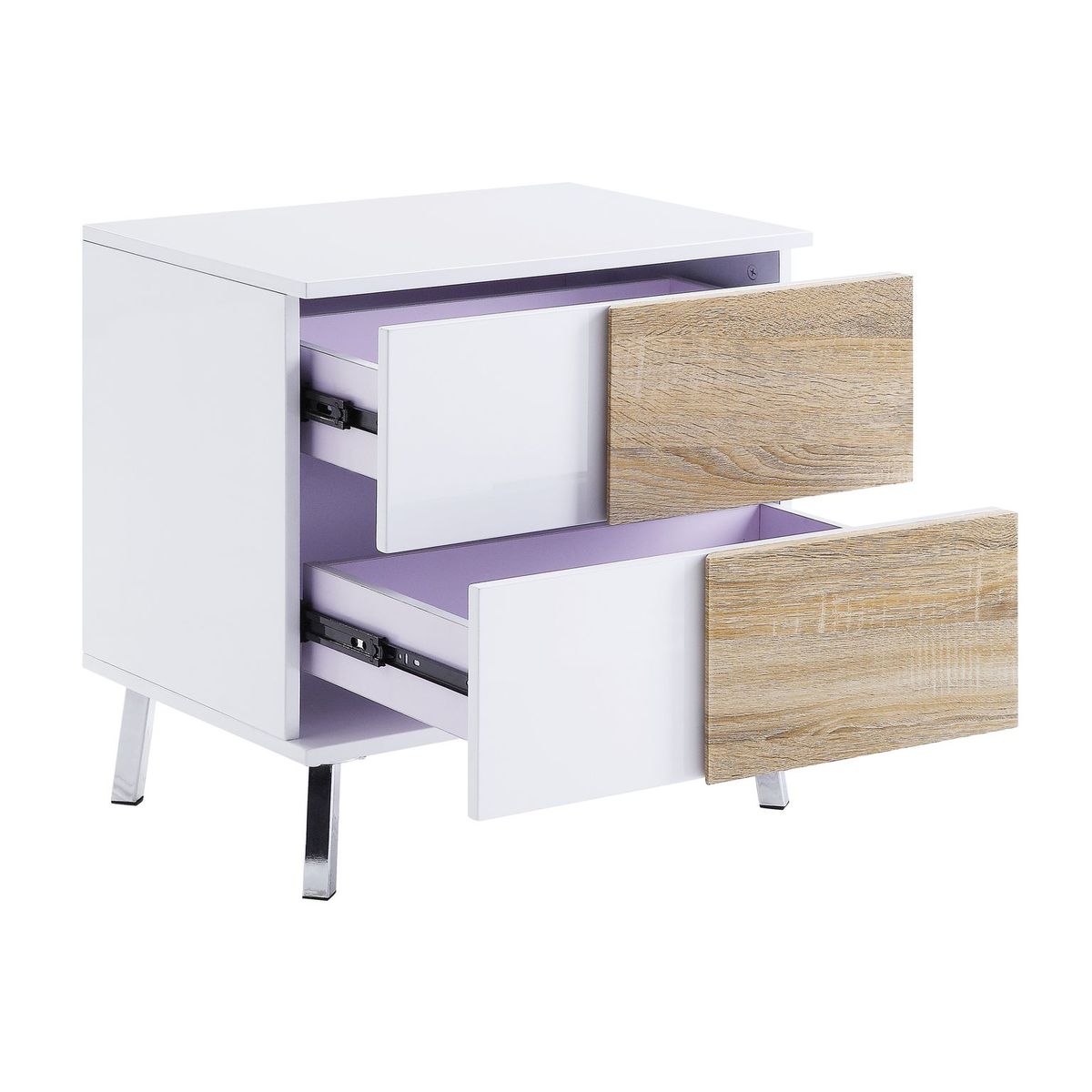 Verux End Table, White High Gloss 84932