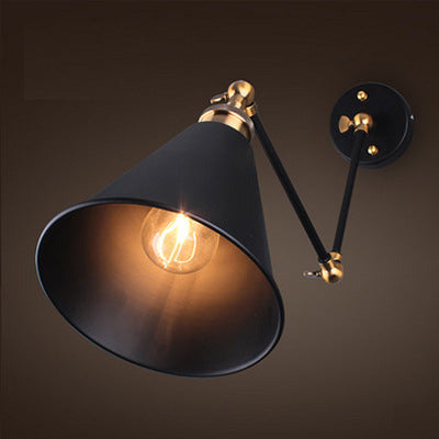 Retro folding wall light