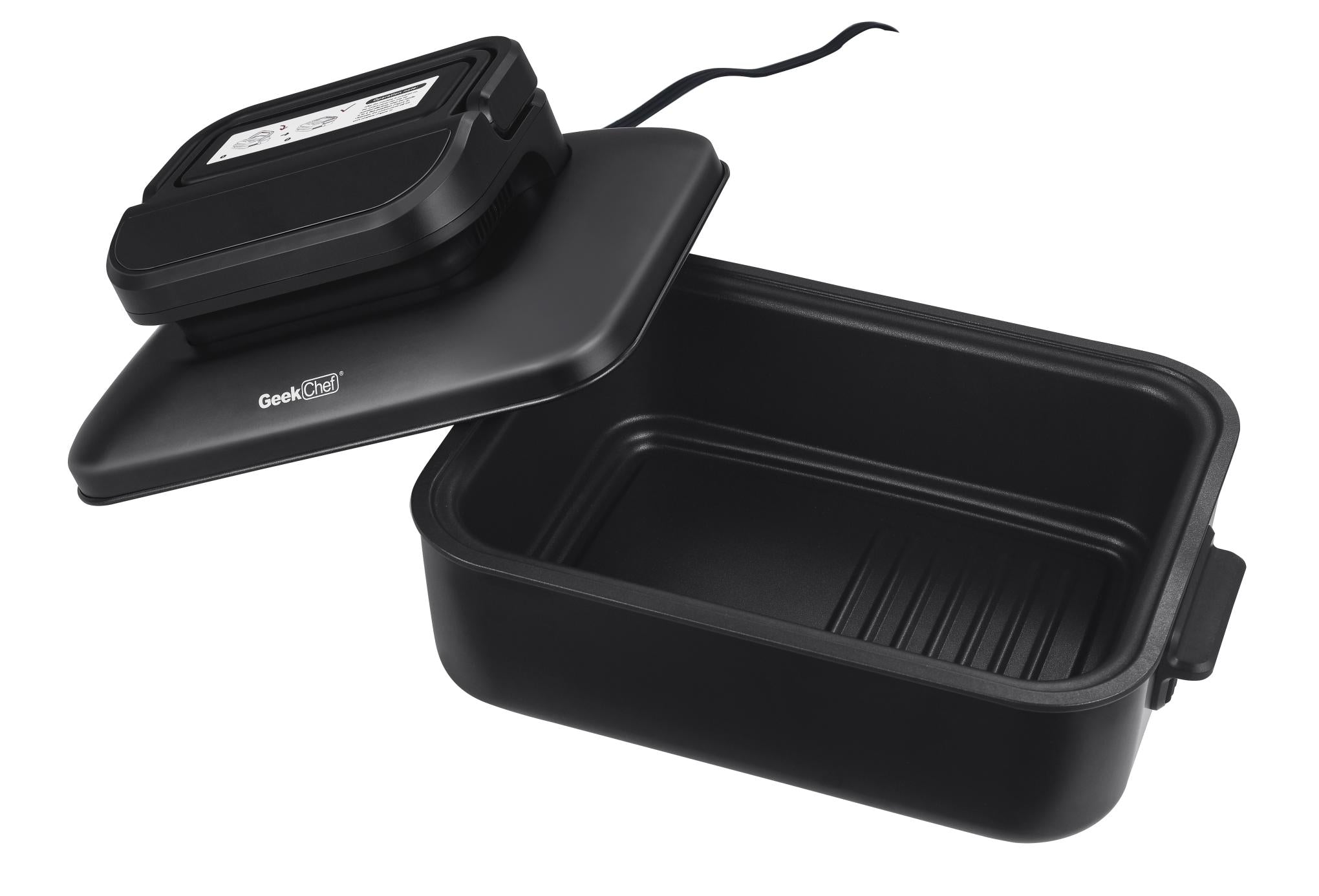 Geek Chef 7 In 1 Smokeless Electric Indoor Grill,  Portable 2 in 1 Indoor Tabletop Grill & Griddle Ban on Amazon